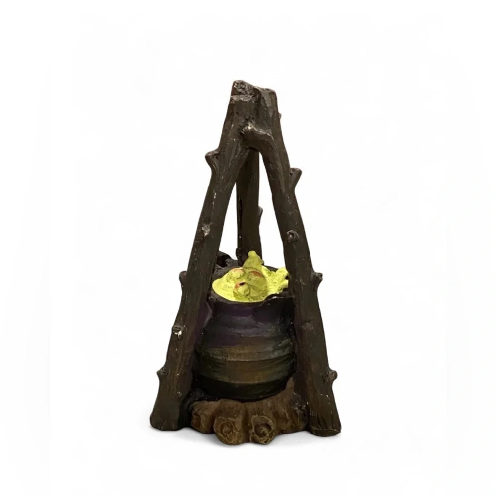 2021 Ashland Cauldron with Logs Halloween Tiny Treasures